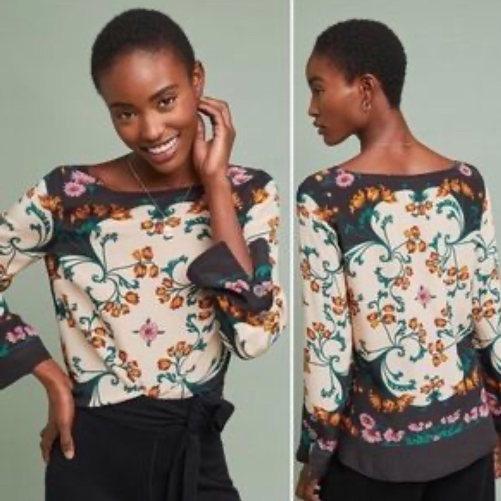 Antropologie Maeve Florence SILK Medium‎ Top